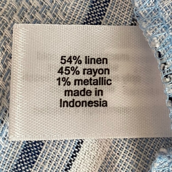 Lane Bryant New Plus Size 18 Linen Cotton Blend Striped Off The Shoulder Top - Picture 12 of 16